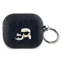 Pouzdro Karl Lagerfeld KLA3PGKCPK AirPods 3 cover black Monogram Karl & Choupette Head (KLA3PGKC