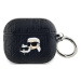 Pouzdro Karl Lagerfeld KLA3PGKCPK AirPods 3 cover black Monogram Karl & Choupette Head (KLA3PGKC