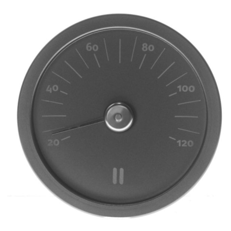 HANSCRAFT RENTO Teploměr do sauny kulatý - ČERNÝ