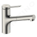 Hansgrohe 74821800 - Dřezová baterie s výsuvnou sprškou, sBox, vzhled nerezu