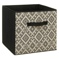 DekorStyle Úložný box Ethnique 31x31 cm černobílý