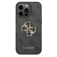 Guess PU 4G Metal Logo kryt iPhone 14 Pro Max šedý