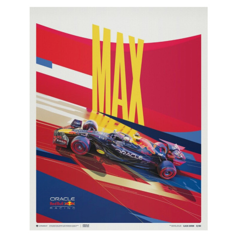 Umělecký tisk Oracle Red Bull Racing - Max Verstappen - 2022, 40x50 cm Automobilist