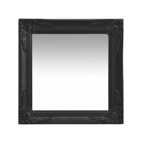 Nástěnné zrcadlo barokní styl 50 x 50 cm černé SHUMEE