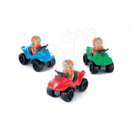 Ecoiffier hračkářská čtyřkolka pro děti Abrick D17214 červená/modrá/zelená