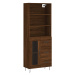 vidaXL Skříň highboard hnědý dub 69,5 x 34 x 180 cm kompozitní dřevo