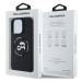 Zadní kryt Karl Lagerfeld Liquid Silicone K&CH Heads MagSafe pro Apple iPhone 16 Pro, black