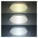 SOLIGHT WO761 LED stropní světlo Silver, kulaté, 24W, 1800lm, stmívatelné, dálkové ovládání, 38c