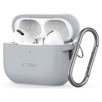 Pouzdro TECH-PROTECT SILICONE HOOK APPLE AIRPODS PRO 1 / 2 CRAYON GREY (5906302313310)