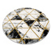 Dywany Łuszczów Kusový koberec Emerald 1020 black and gold kruh - 160x160 (průměr) kruh cm