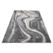 Tmavě šedý designový koberec s abstraktním vzorem