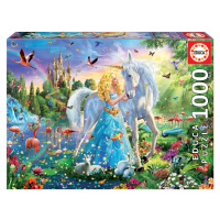 Educa Puzzle The Princess and the Unicorn 1000 dílků a fix lepidlo 17654