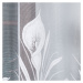 Dekorační vzorovaná záclona na žabky KANTANA LONG bílá 200x250 cm (cena za 1 kus dlouhé záclony)