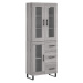 vidaXL Skříň highboard šedá sonoma 69,5 x 34 x 180 cm kompozitní dřevo