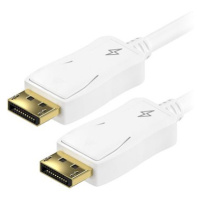 AlzaPower Core DisplayPort 1.2 4K stíněný 2m bílý