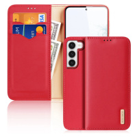 Dux Ducis Hivo pouzdro Samsung Galaxy S23 flip cover wallet stand RFID lock red