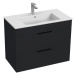 Koupelnová skříňka s umyvadlem Jika Cube 80x43x62,2 cm antracit mat H4537621763521
