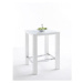 Barový stolek Jordy (bílá, stříbrná, čtverec)