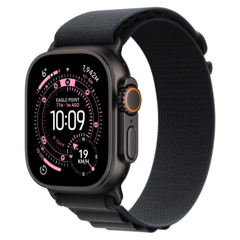 Apple Watch Ultra 3 49mm Černý titan s černým alpským tahem - M