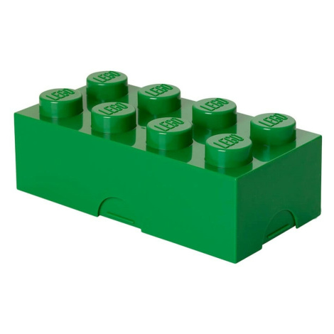 LEGO® box na svačinu 8 - tmavě zelená 100 x 200 x 75 mm