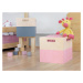 Benlemi Úložný dřevěný box BOKS do regálu s obdélníkovým úchytem Zvolte barvu: Růžová