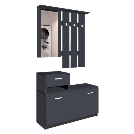 Předsíňová stěna Vegas Černá BAUMAX