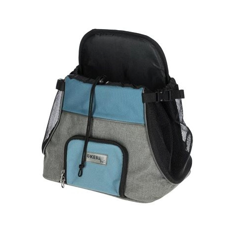Kerbl Cestovní batoh na psa Vacation, přední, 31 × 24 × 38 cm šedý/modrý