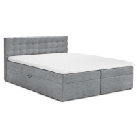 Šedá boxspring postel s úložným prostorem 180x200 cm Jade – Mazzini Beds