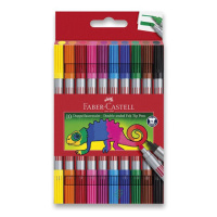 Dětské oboustranné fixy Faber-Castell - 10 barev