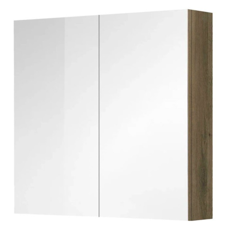 Mereo Aira, koupelnová galerka 80 cm, zrcadlová skříňka, dub Halifax CN717GH