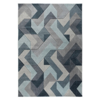 Flair Rugs koberce Kusový koberec Hand Carved Aurora Denim Blue - 200x290 cm