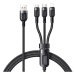 Kabel 3 v 1 USB na USB-C / Lightning / Micro USB, Mcdodo CA-0930, 6A, 1,2 m (černý)