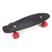 Skateboard 43cm, nosnost 60kg, plastové osy, černý, červená kola