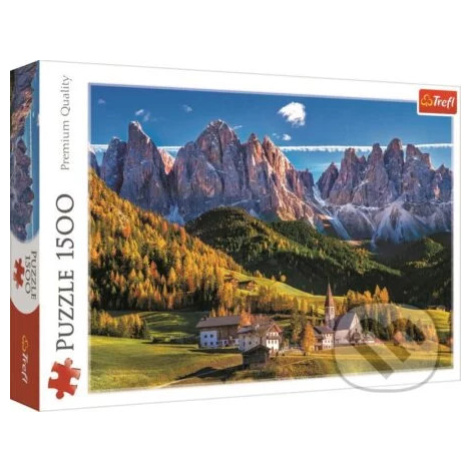 Údolí Val di Funes, Dolomity - puzzle z kategorie Přírodní scenérie Trefl