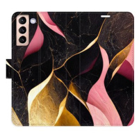 iSaprio flip pouzdro Gold Pink Marble 02 pro Samsung Galaxy S21