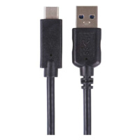 Kabel USB-C EMOS 3.0 A/M - USB 3.1 C/M 1m černý SM7021BL