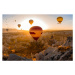 Fotografie Hot Air Balloons at Love Valley in Cappadocia, 1001slide, 40 × 26.7 cm