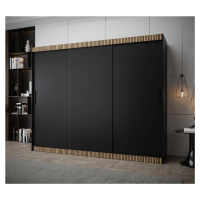 Šatní skříň Abi T Premium Barva korpusu: Černá + dub wotan, Rozměr: 250 cm