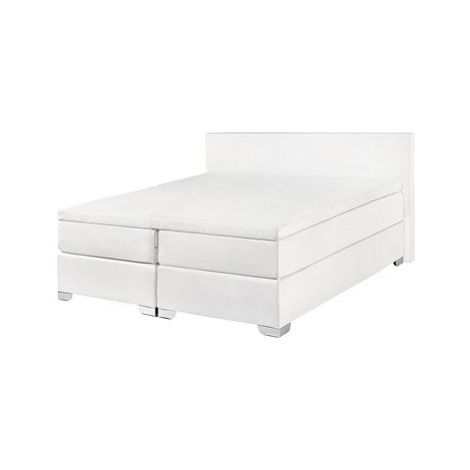 BELIANI postel PRESIDENT 140 × 200 cm, eko kůže, bílá