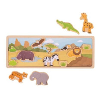 Bigjigs Toys magnetické puzzle safari