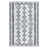 Bílo-černý bavlněný koberec Oyo home Duo, 80 x 150 cm