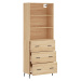 vidaXL Skříň highboard dub sonoma 69,5 x 34 x 180 cm kompozitní dřevo