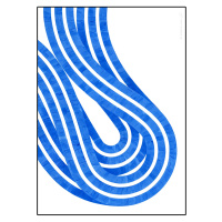 Paper Collective designové moderní obrazy Entropy Blue 02 (100 x 140 cm)