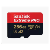 SanDisk micro SDXC karta 256GB Extreme PRO (200 MB/s Class 10, UHS-I U3 V30) + adaptér