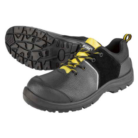 PARKSIDE Pánská kožená bezpečnostní obuv S3 (42, černá/žlutá)