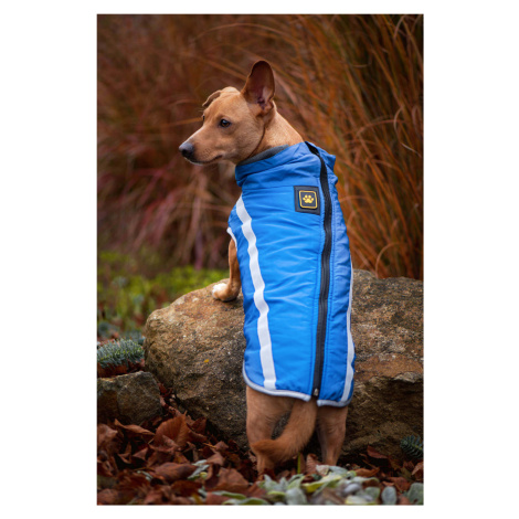 Vsepropejska Faraon bunda pro psa na ZIP Barva: Modrá, Délka zad (cm): 50, Obvod hrudníku: 64 - 