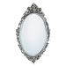 Sapho DESNA oválné zrcadlo ve vyřezávaném rámu, 80x100cm, stříbrná