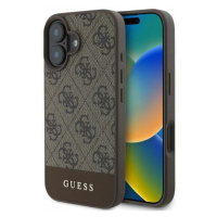 Kryt Guess GUHCP16SG4GLBR iPhone 16 brown HC PC/TPU 4G PU Bottom Stripe (GUHCP16SG4GLBR)