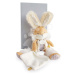 Plyšový zajíček Bunny White Lapin de Sucre Doudou et Compagnie hnědý 31 cm v dárkovém balení od 