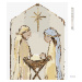 Diamantové malování - BETLÉM MARIE, JOSEF A JEŽÍŠEK (HALEY BUSH) Rozměr: 40x50 cm, Rámování: vyp